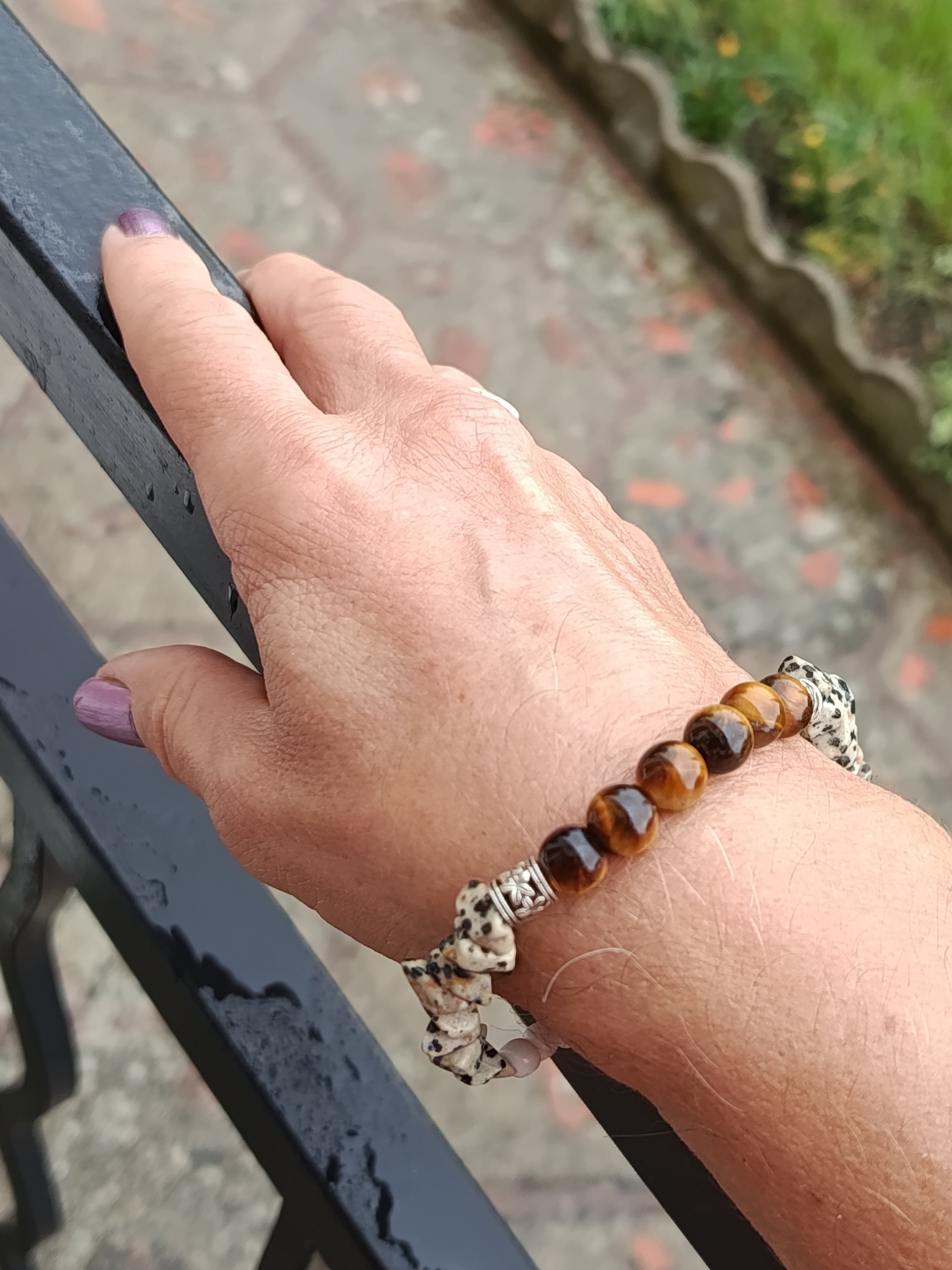 Bracelet pierre tigrée