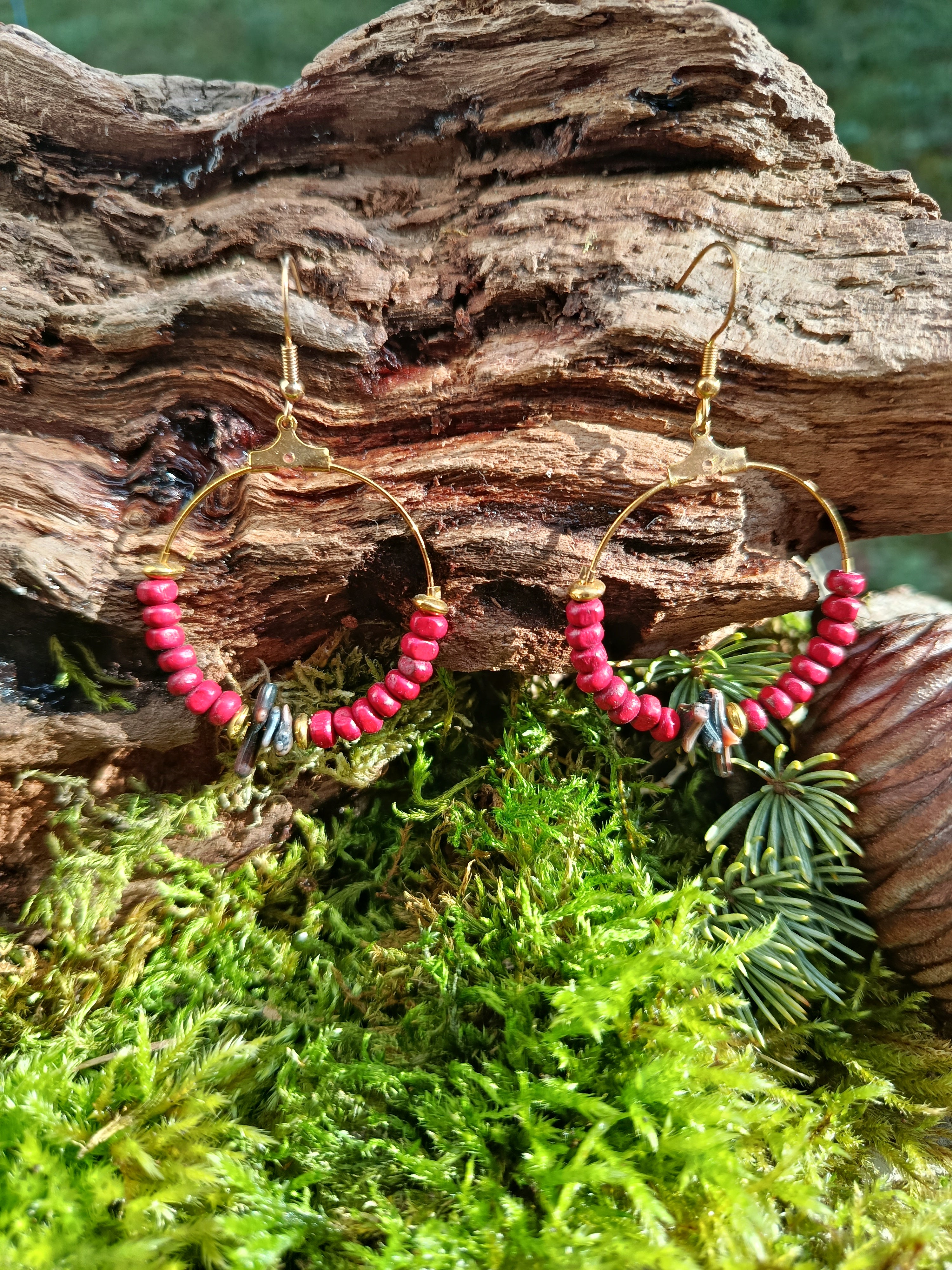 Boucles d'oreilles perles 065