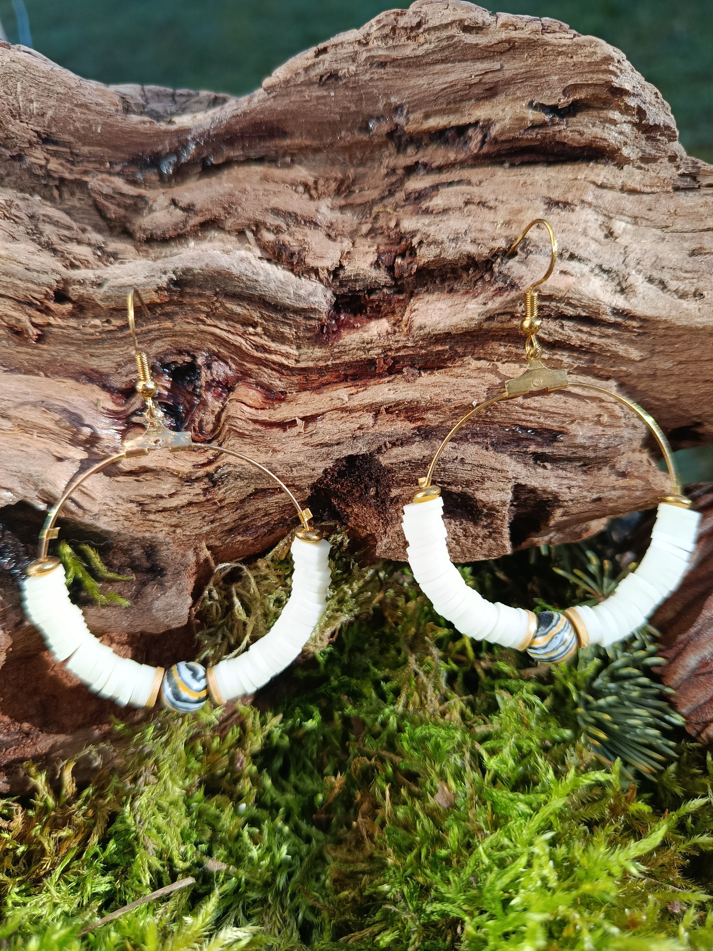 Boucles d'oreilles perles 080