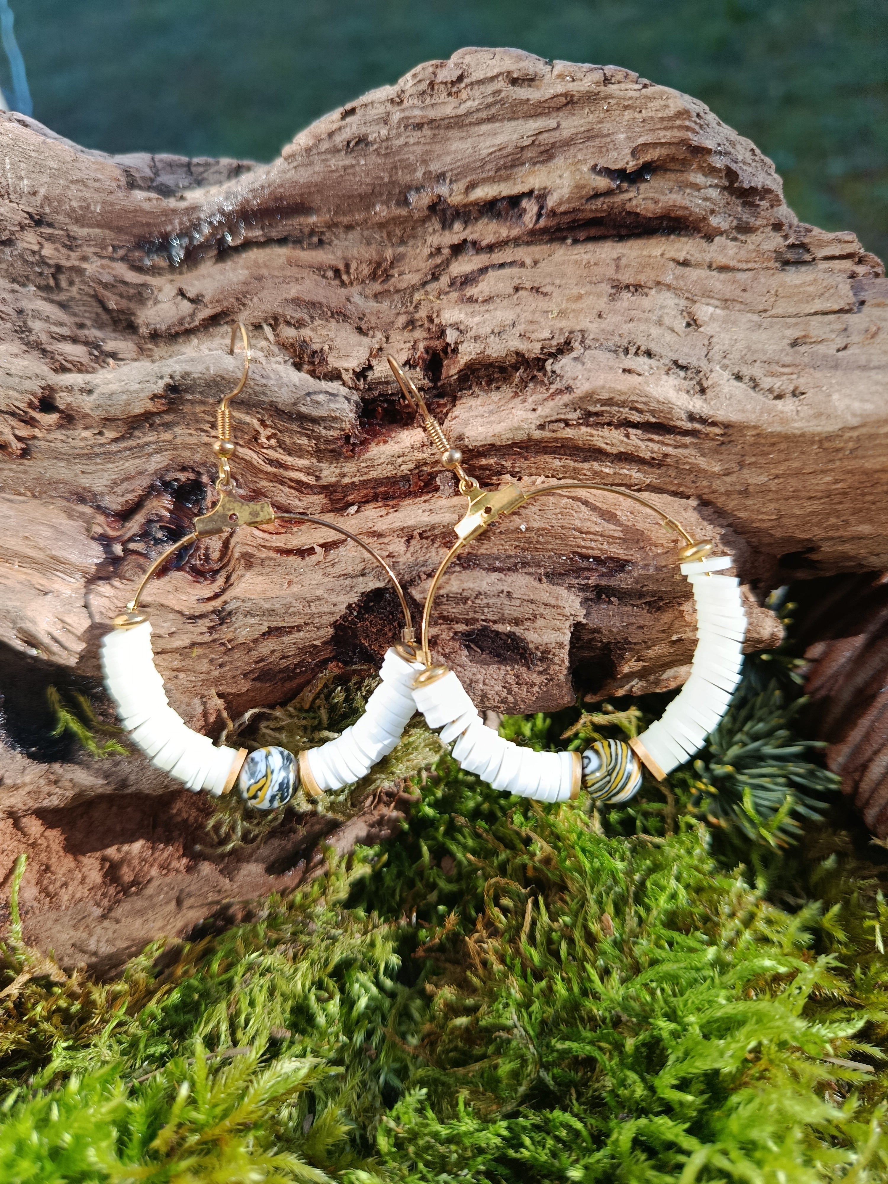 Boucles d'oreilles perles 089