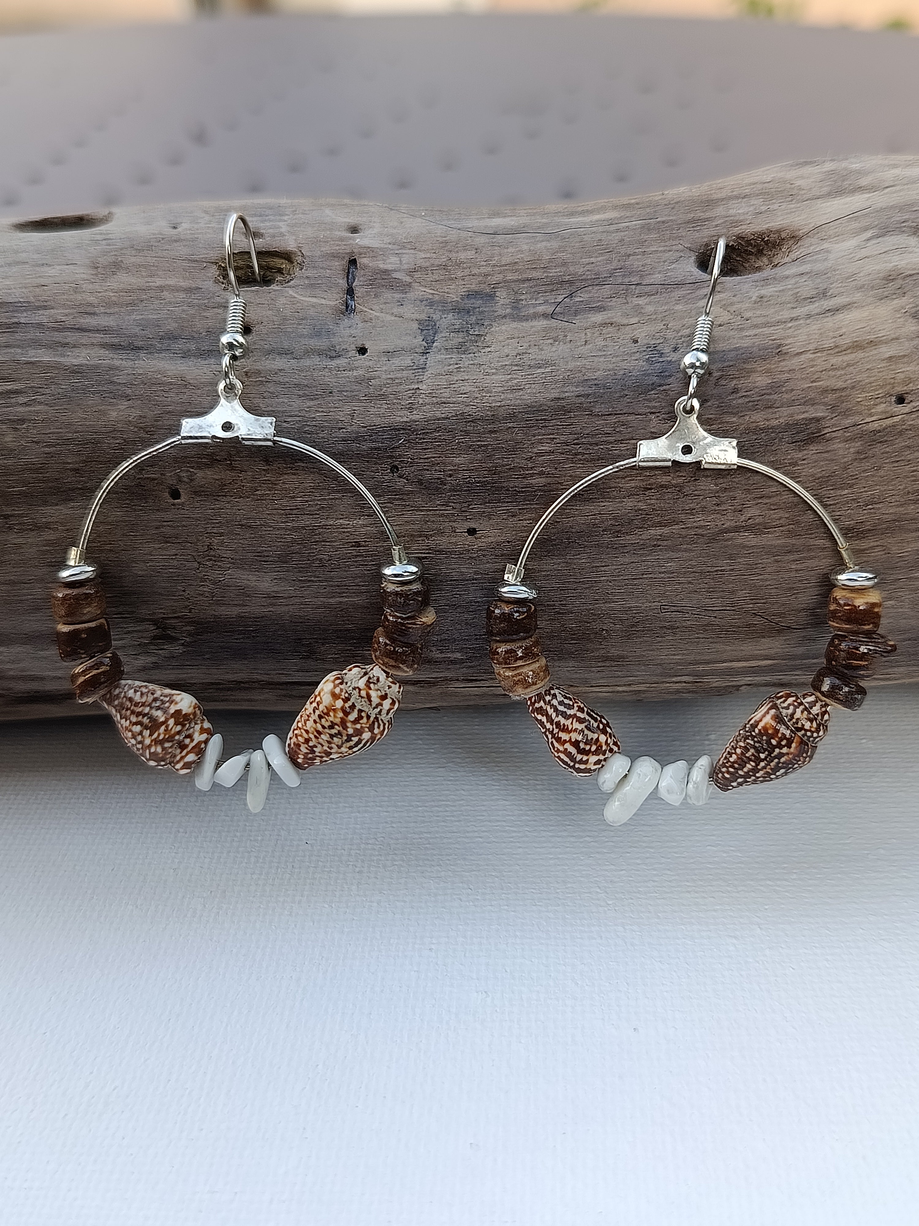 Boucles d'oreilles coquillage