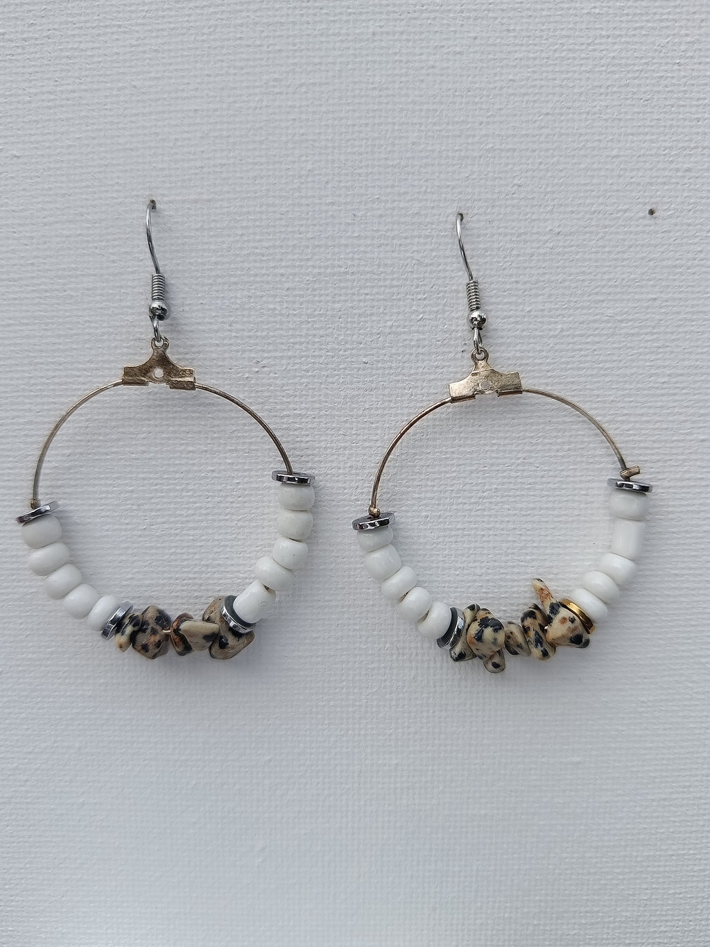 Boucles d'oreilles perles et pierres