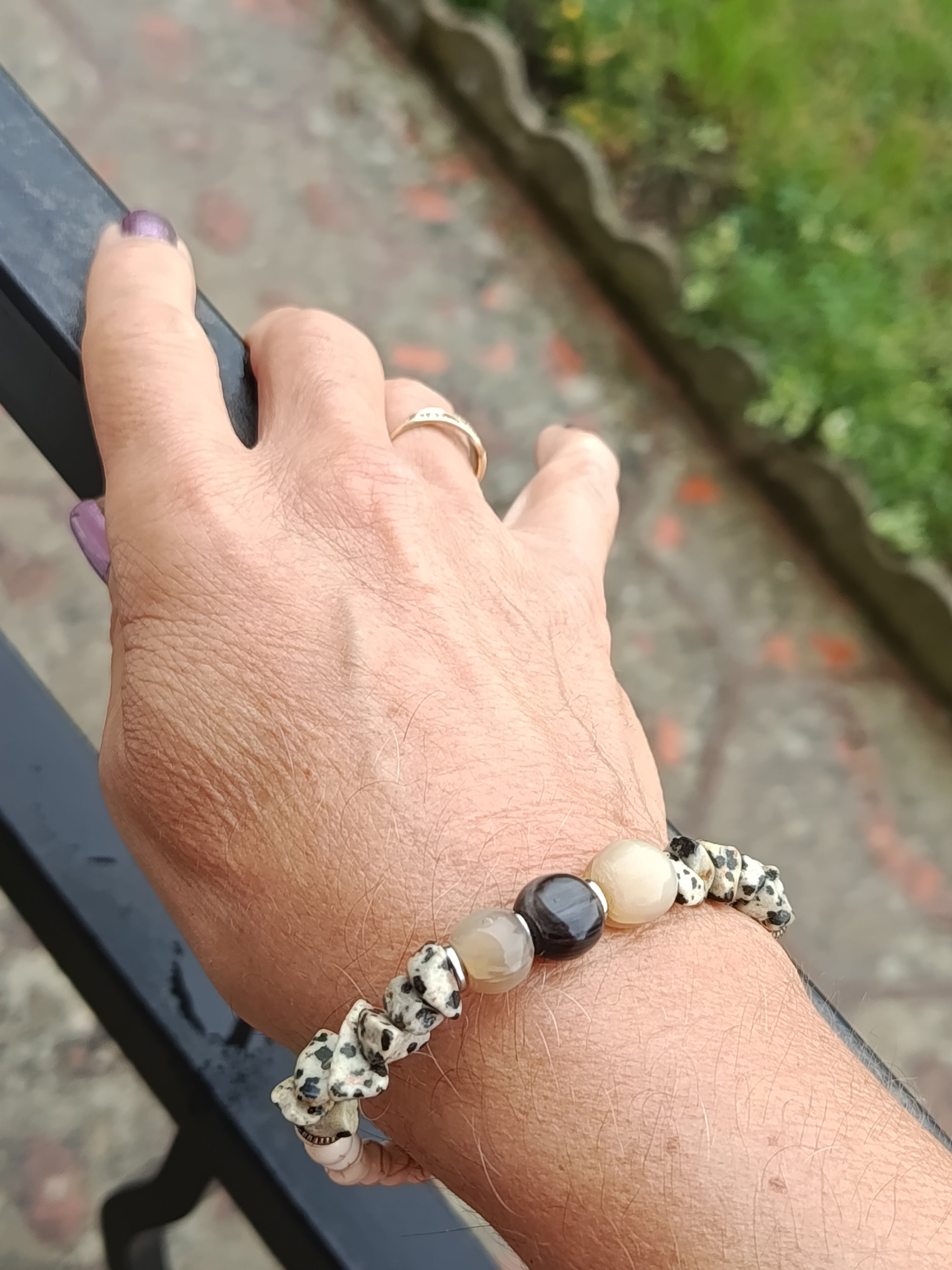 Bracelet pierre blanche