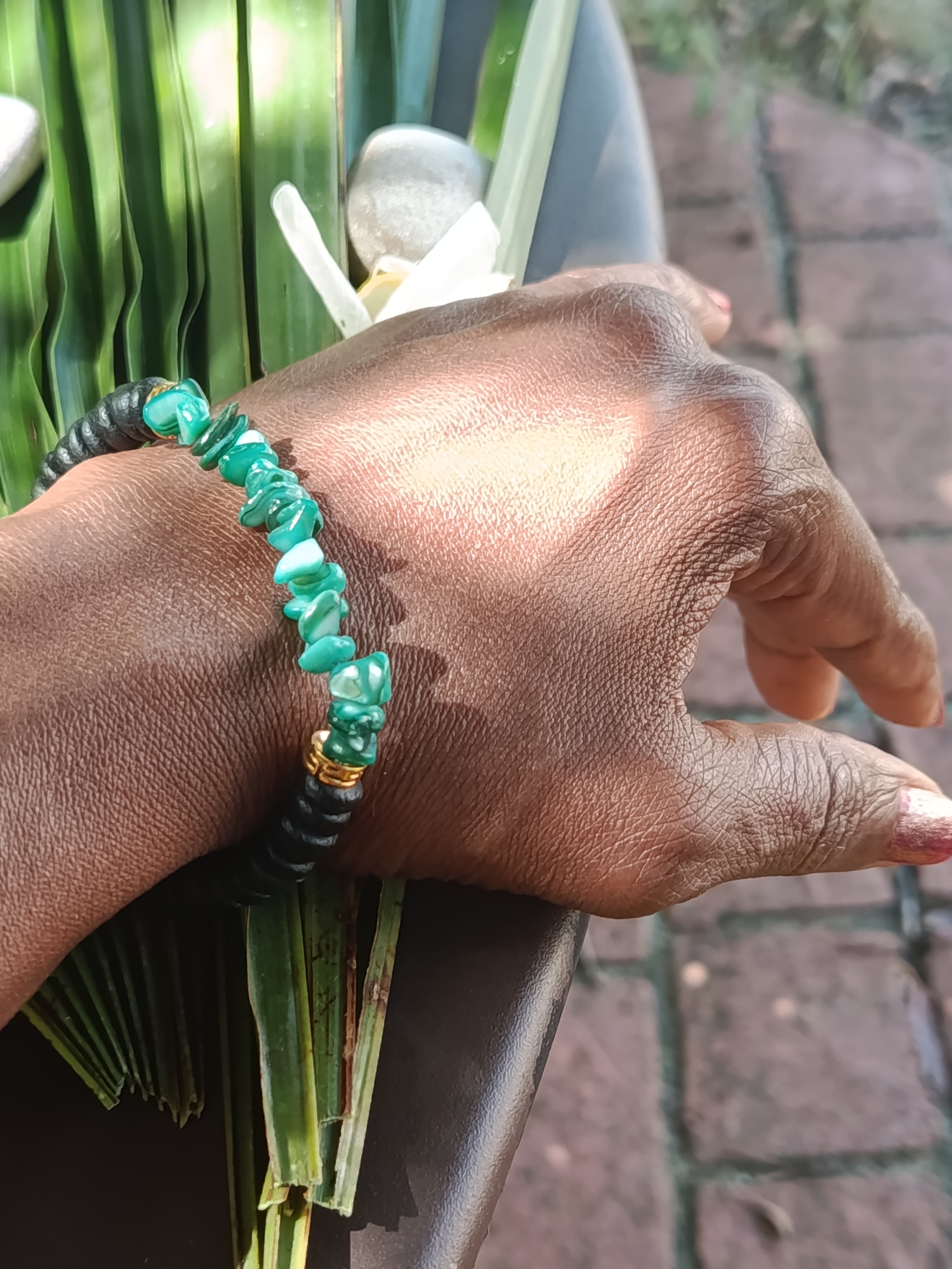 Bracelet pierre verte