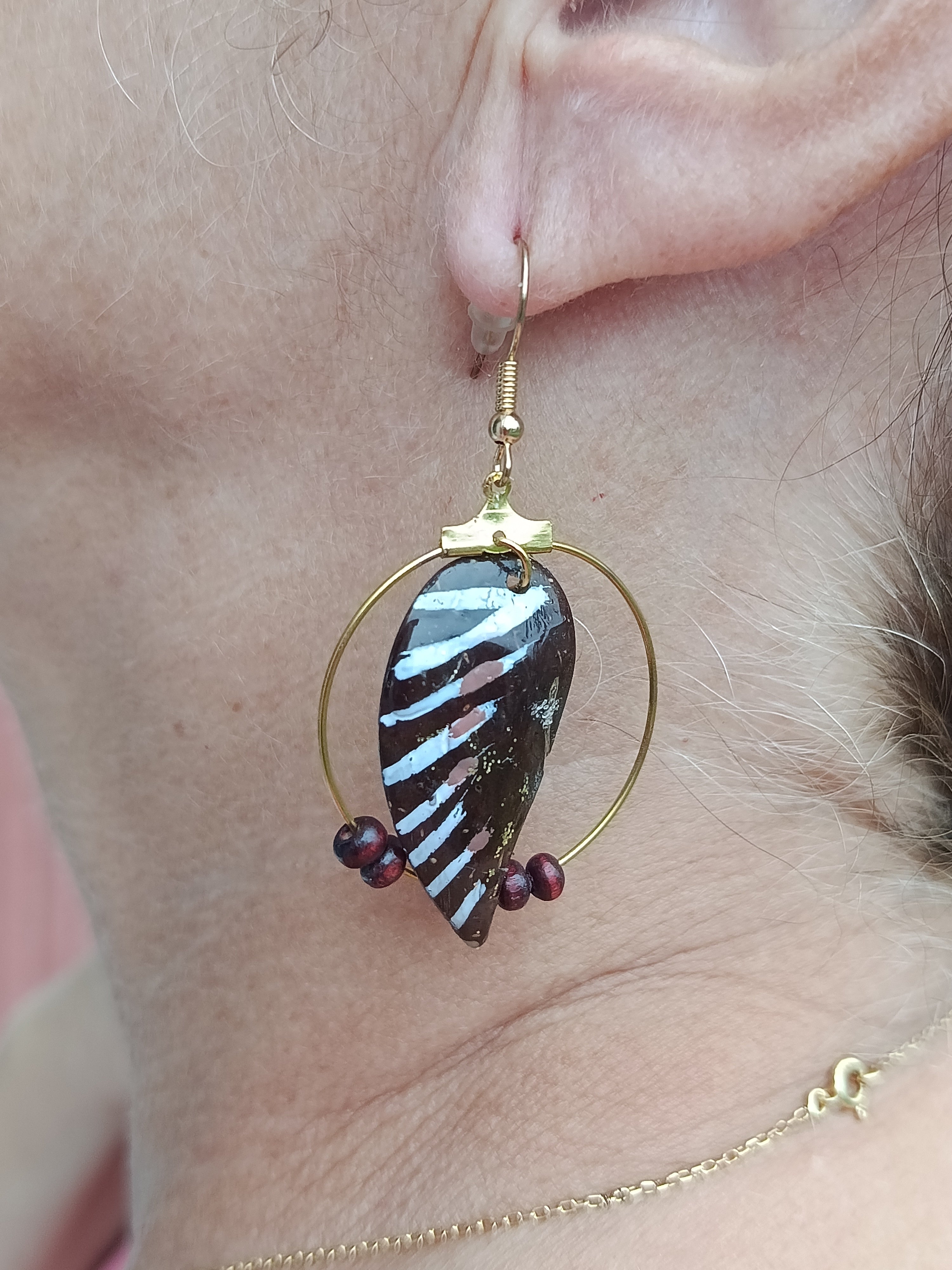 Boucles d'oreilles bois