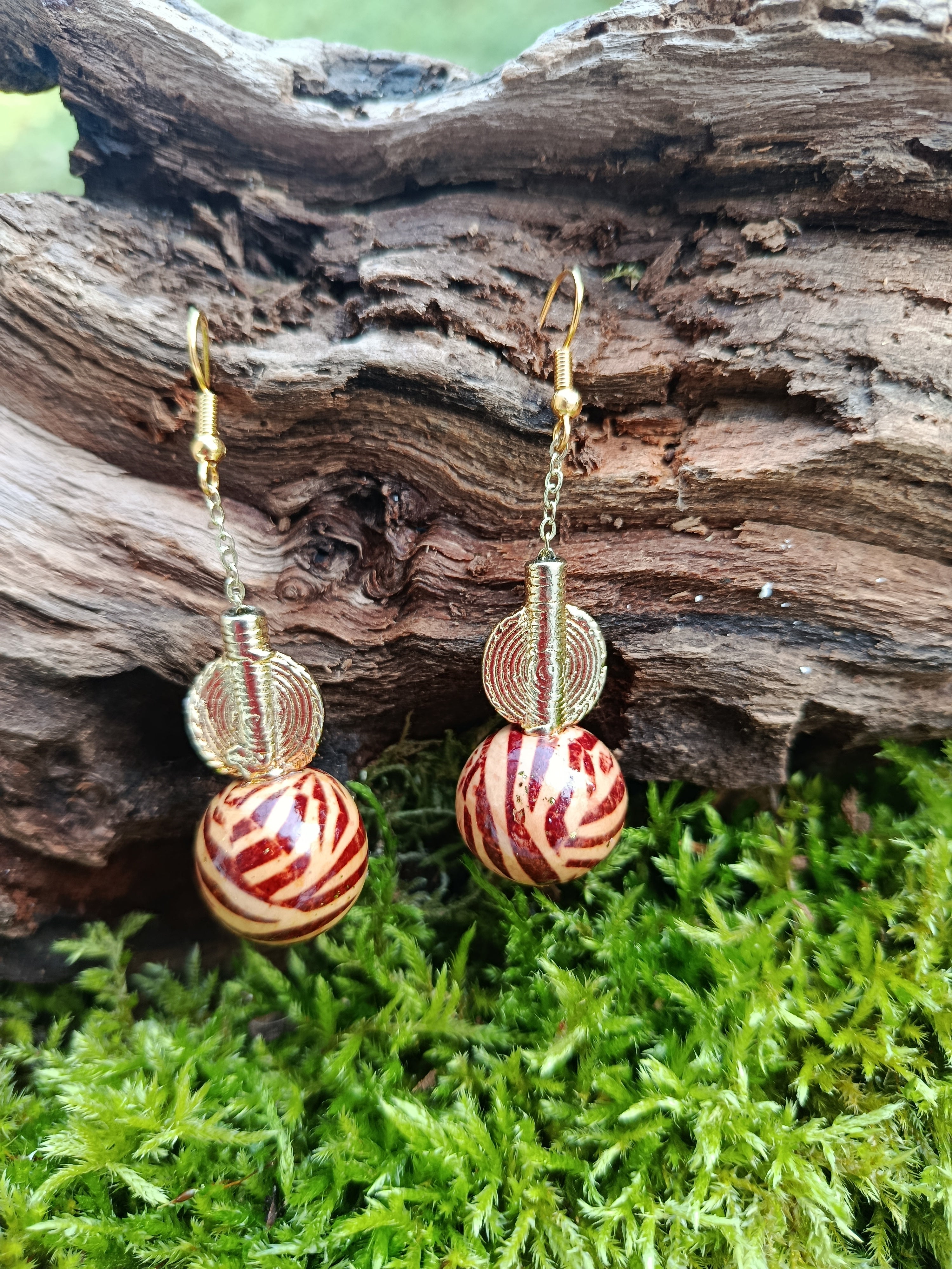 Boucles d'oreilles bois 045