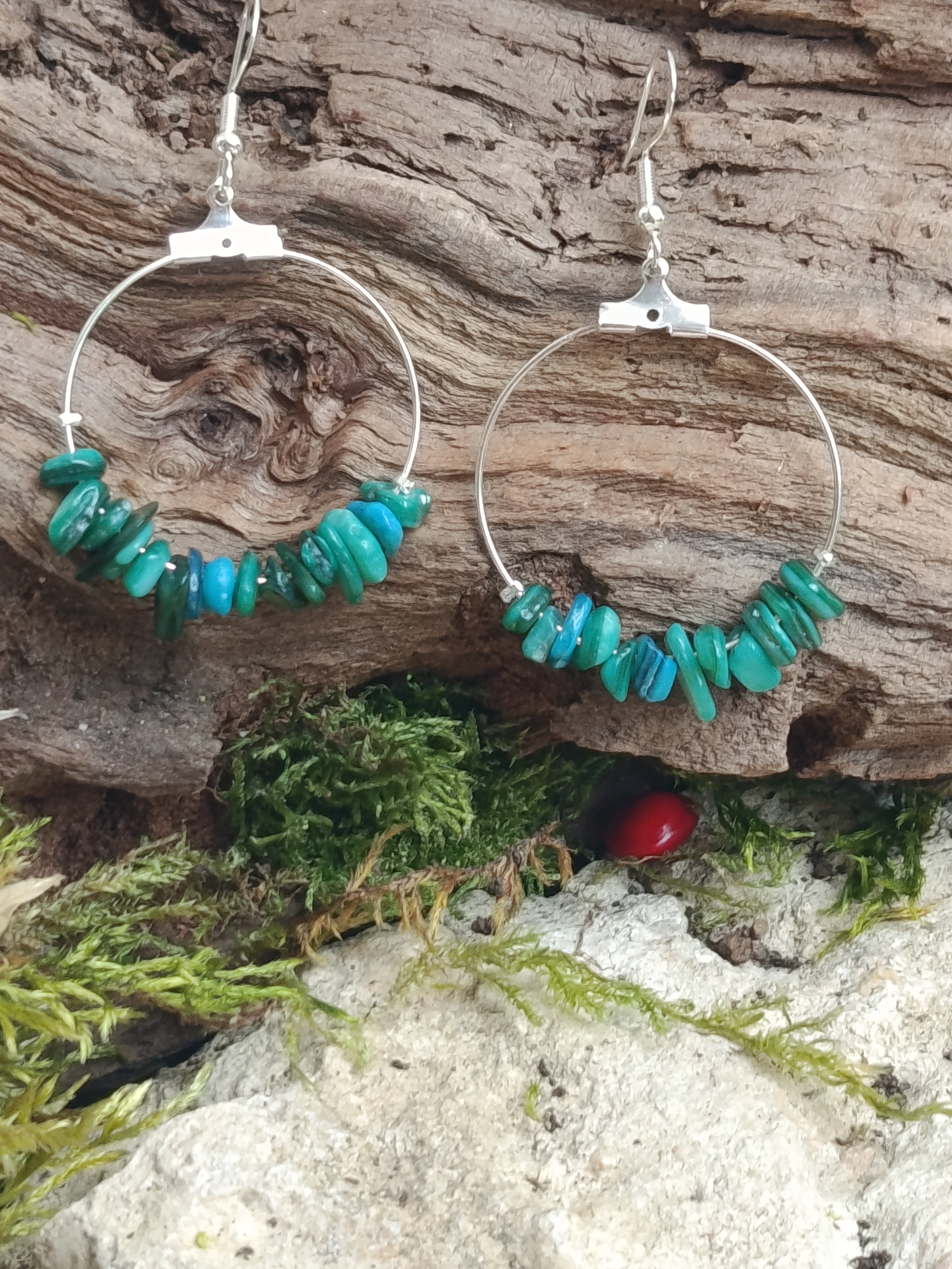 Boucles d'oreilles pierre 049